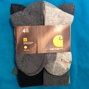 Carhartt Mens Wool Blend Crew Socks, 4 Pair Pack
